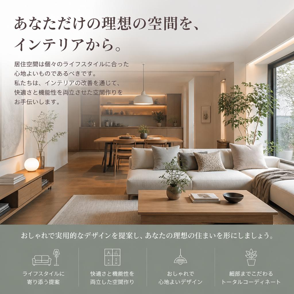 あなたのライフスタイルに合わせたインテリア改善