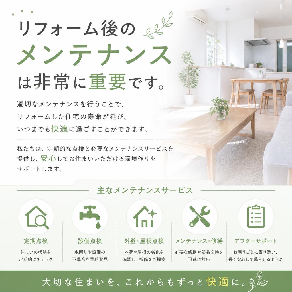 定期的なメンテナンスで長持ちする住まいへ