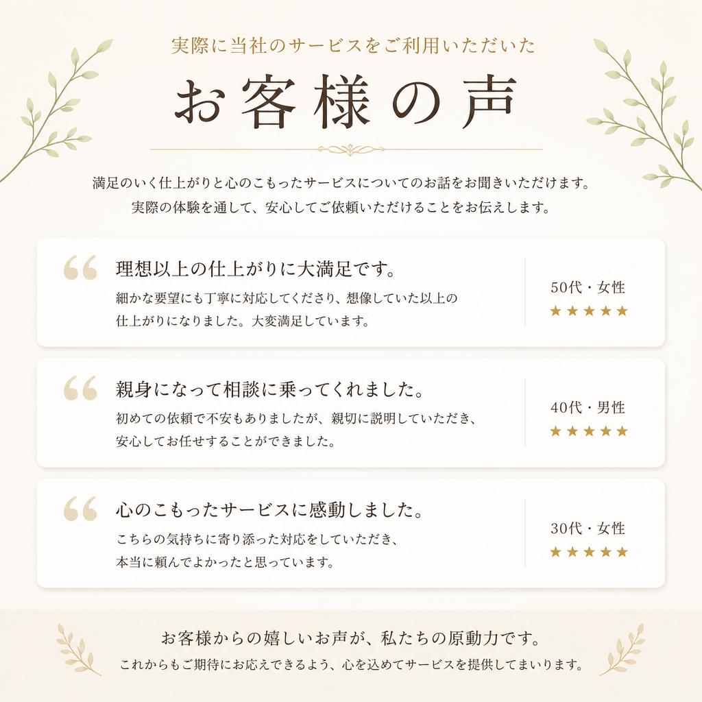 お客様の声