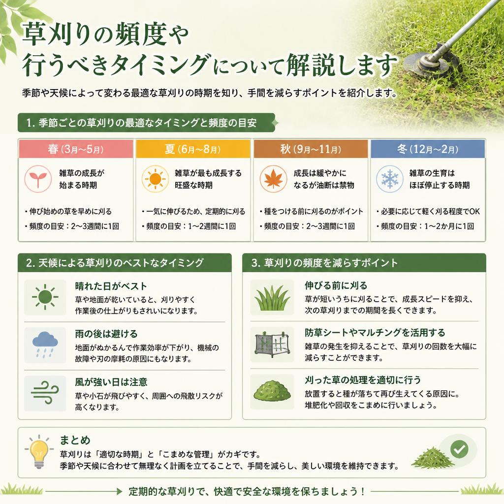 理想的な草刈りのタイミング