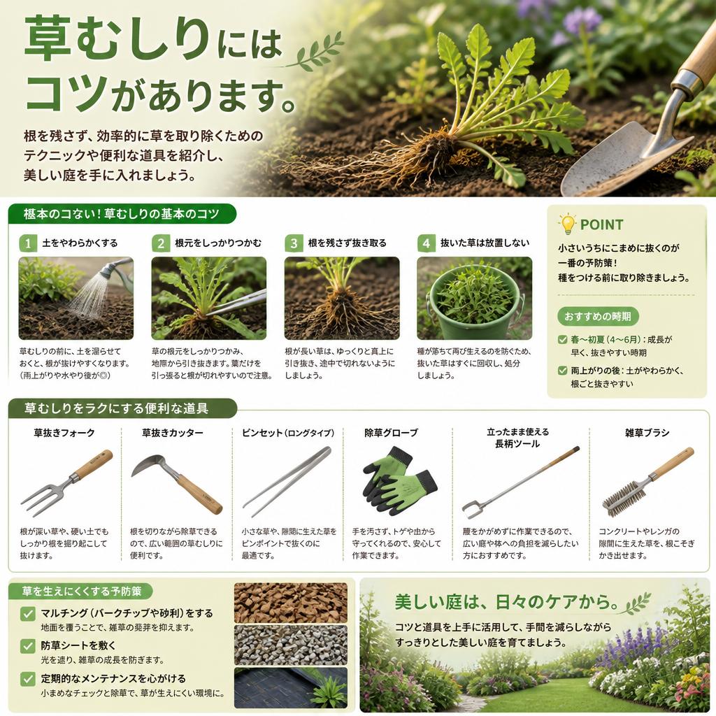 効果的な草むしりの技術
