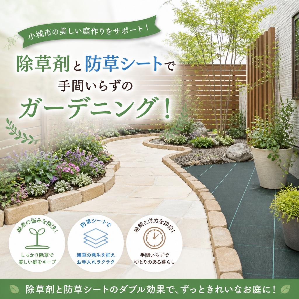 小城市の美しい庭作りをサポート！除草剤と防草シートで手間いらずのガーデニング！