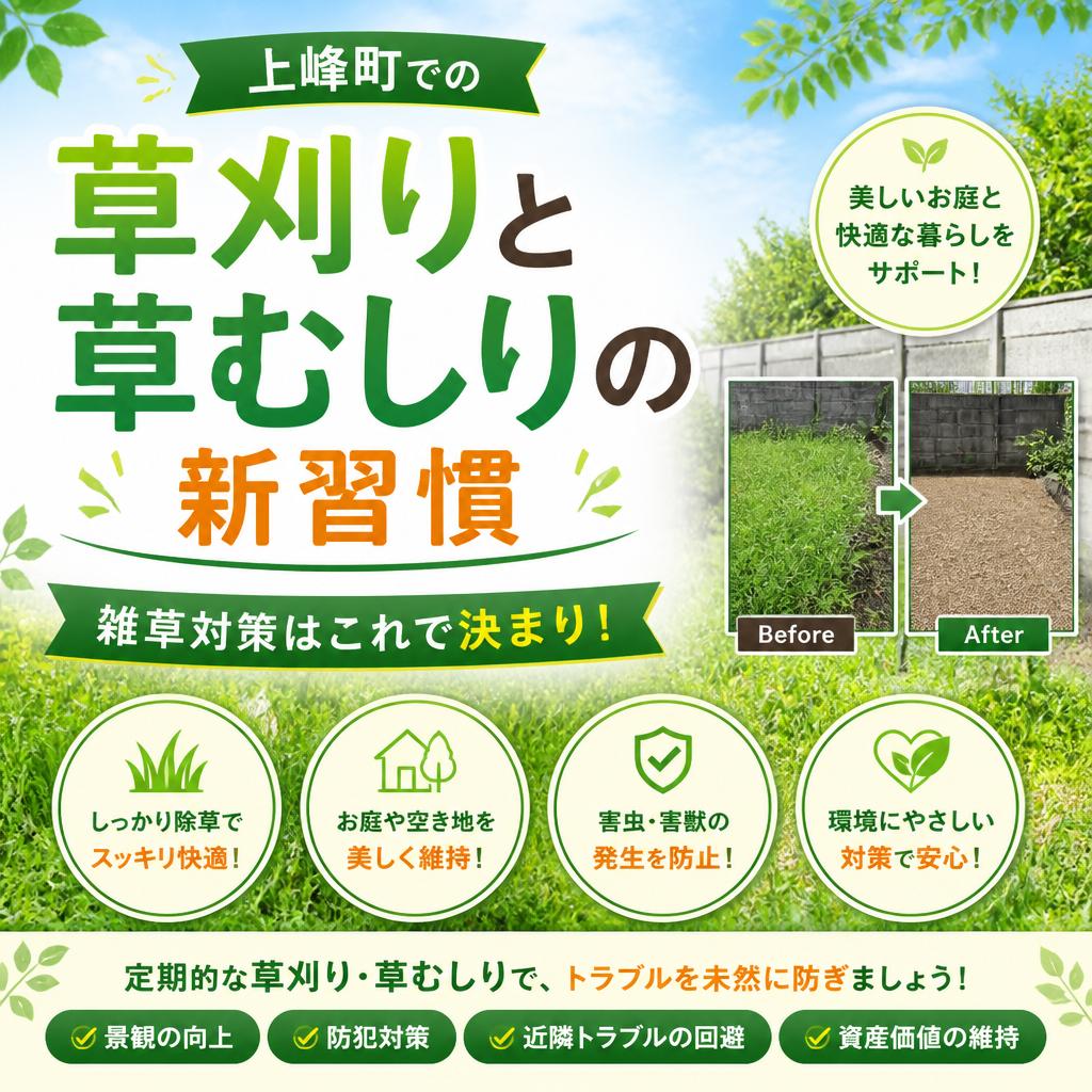 上峰町での草刈りと草むしりの新習慣 – 雑草対策はこれで決まり！