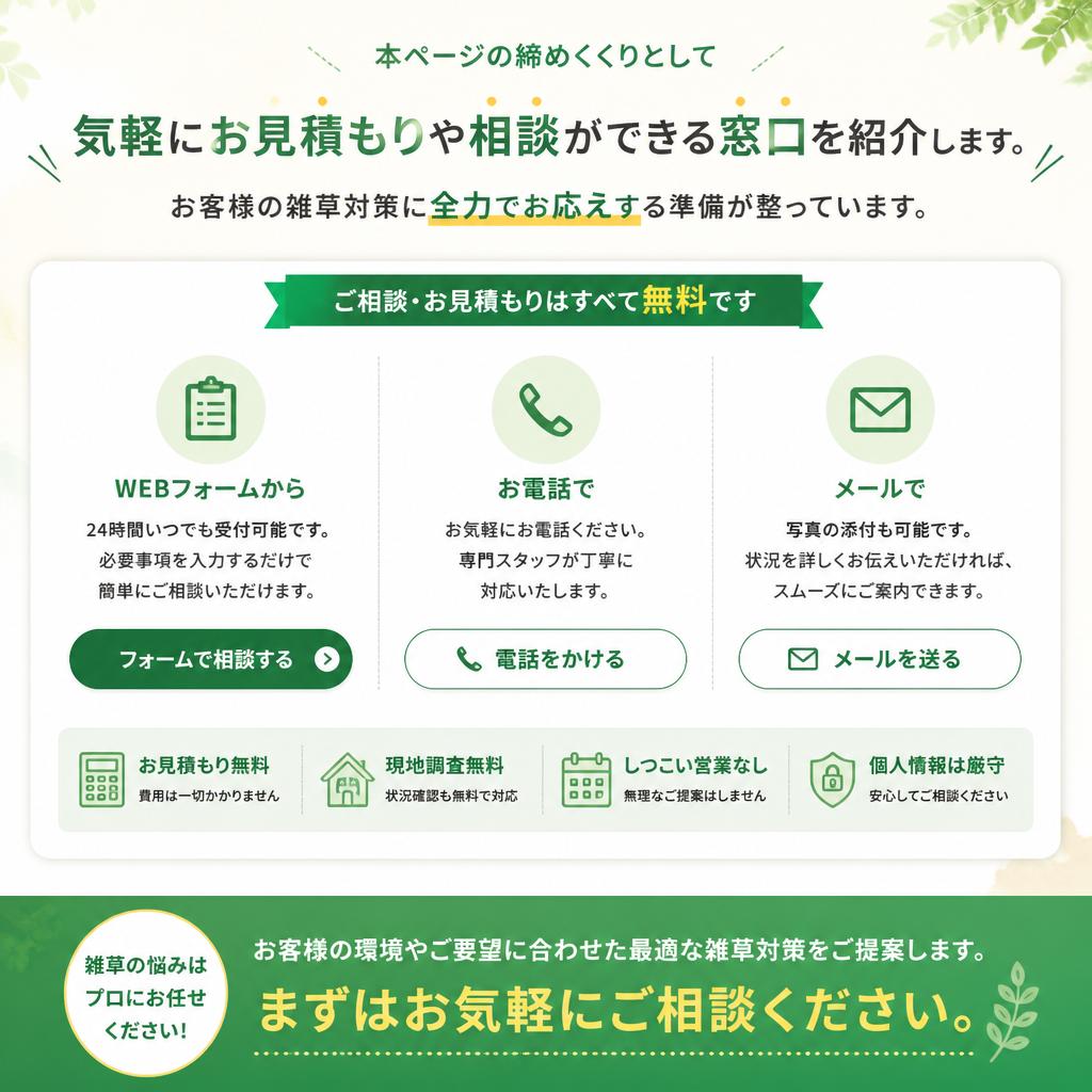 今すぐお見積もり・お問い合わせを！