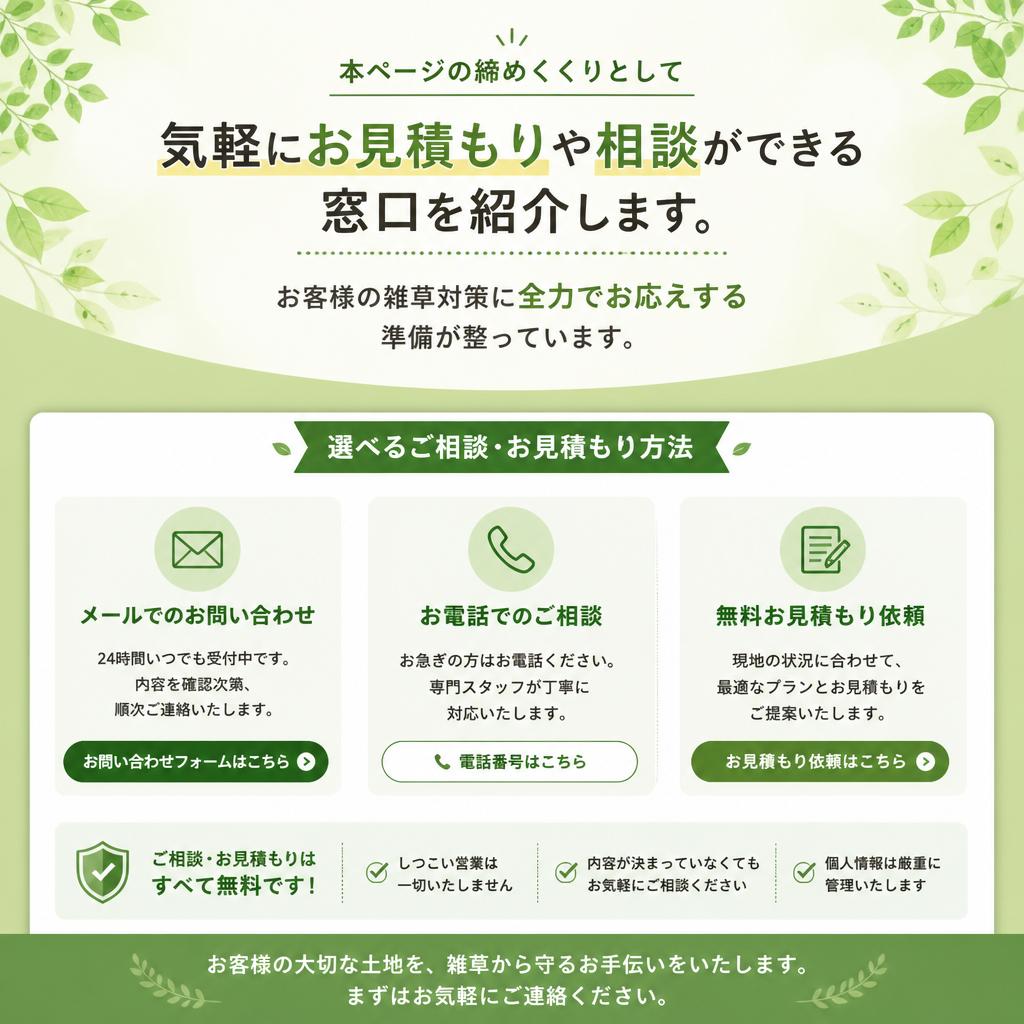 今すぐお見積もり・お問い合わせを！