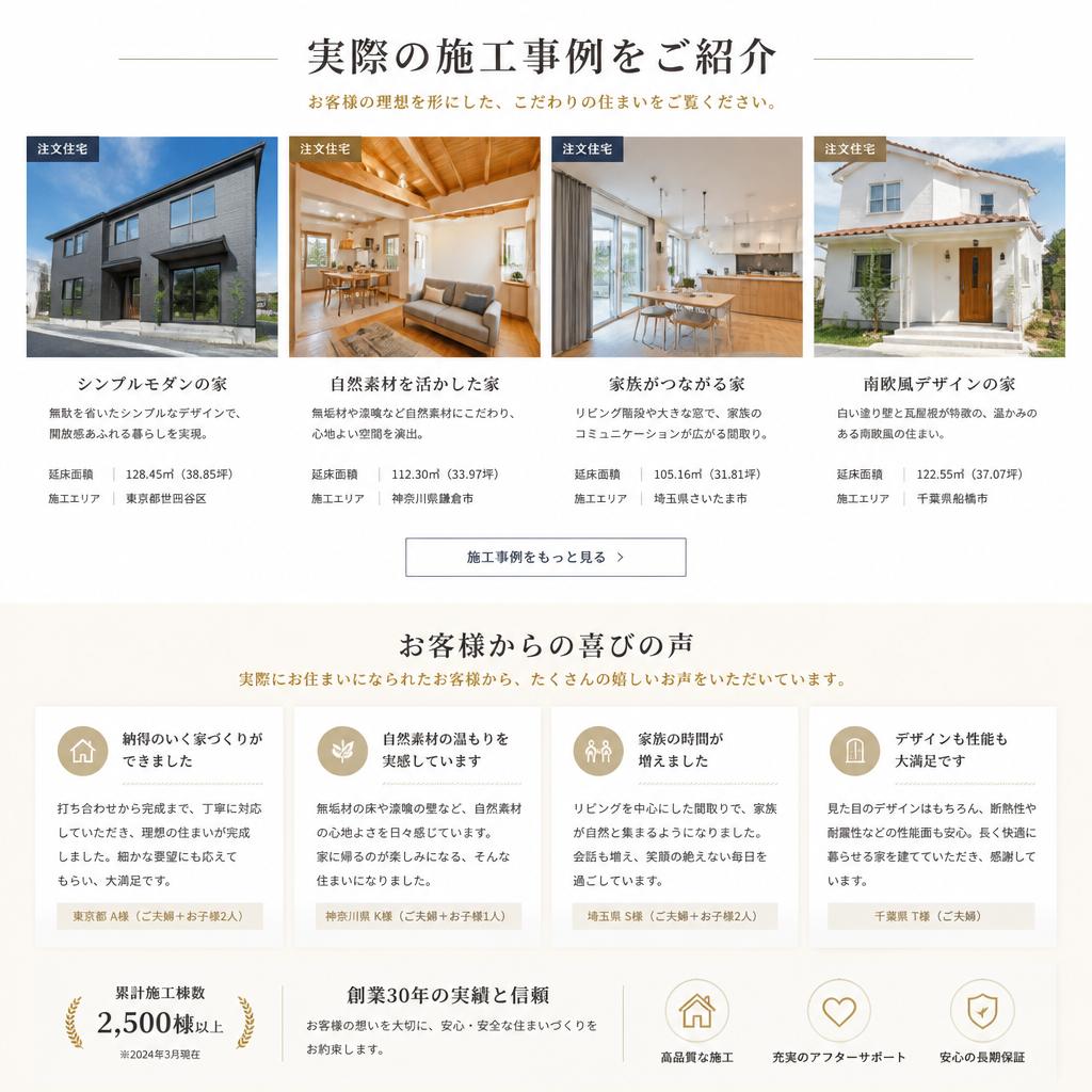 4. 施工事例とお客様の声
