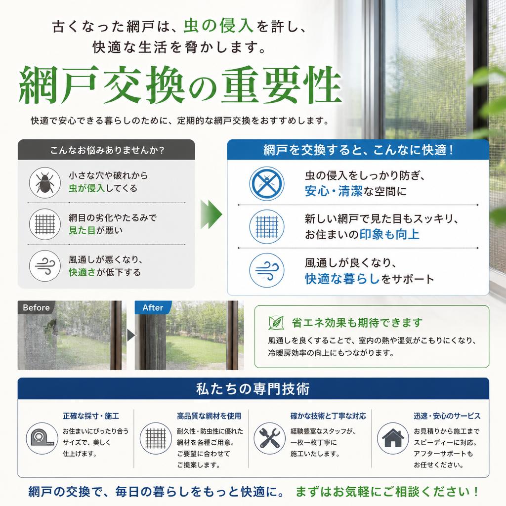 網戸交換の必要性