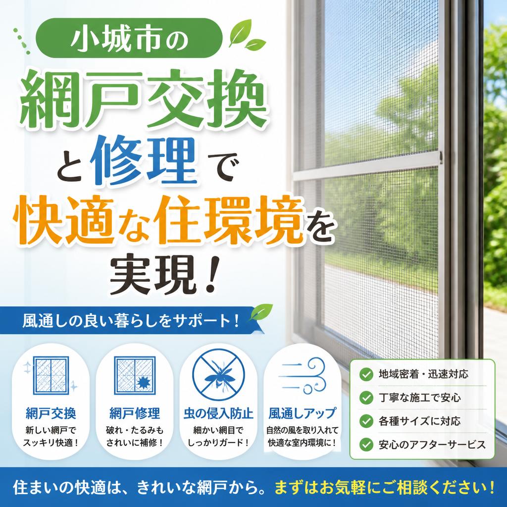小城市の網戸交換と修理で快適な住環境を実現！