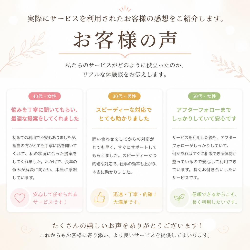 お客様の声