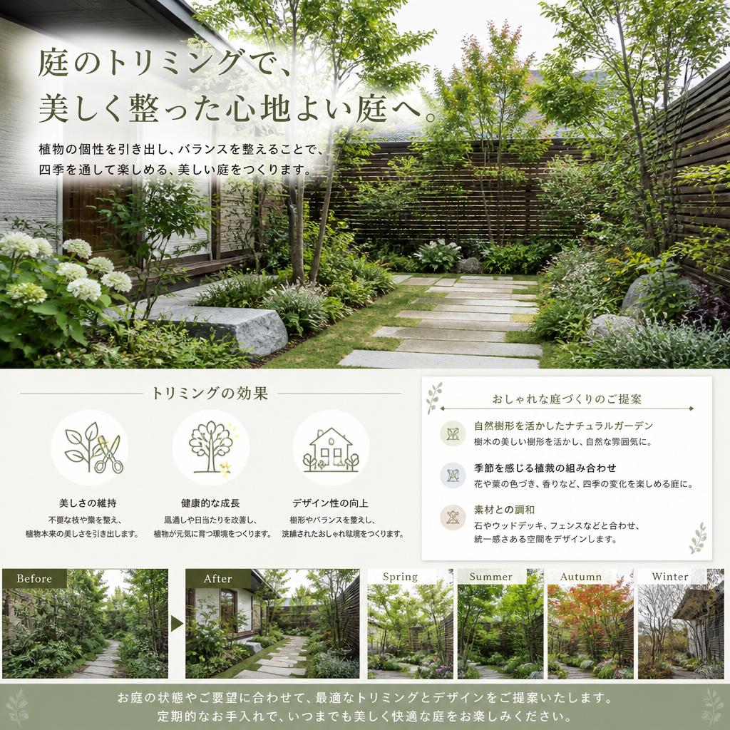 トリミングでおしゃれに