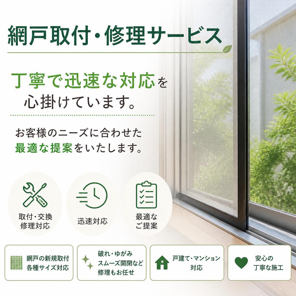 網戸の取付＆修理サービス