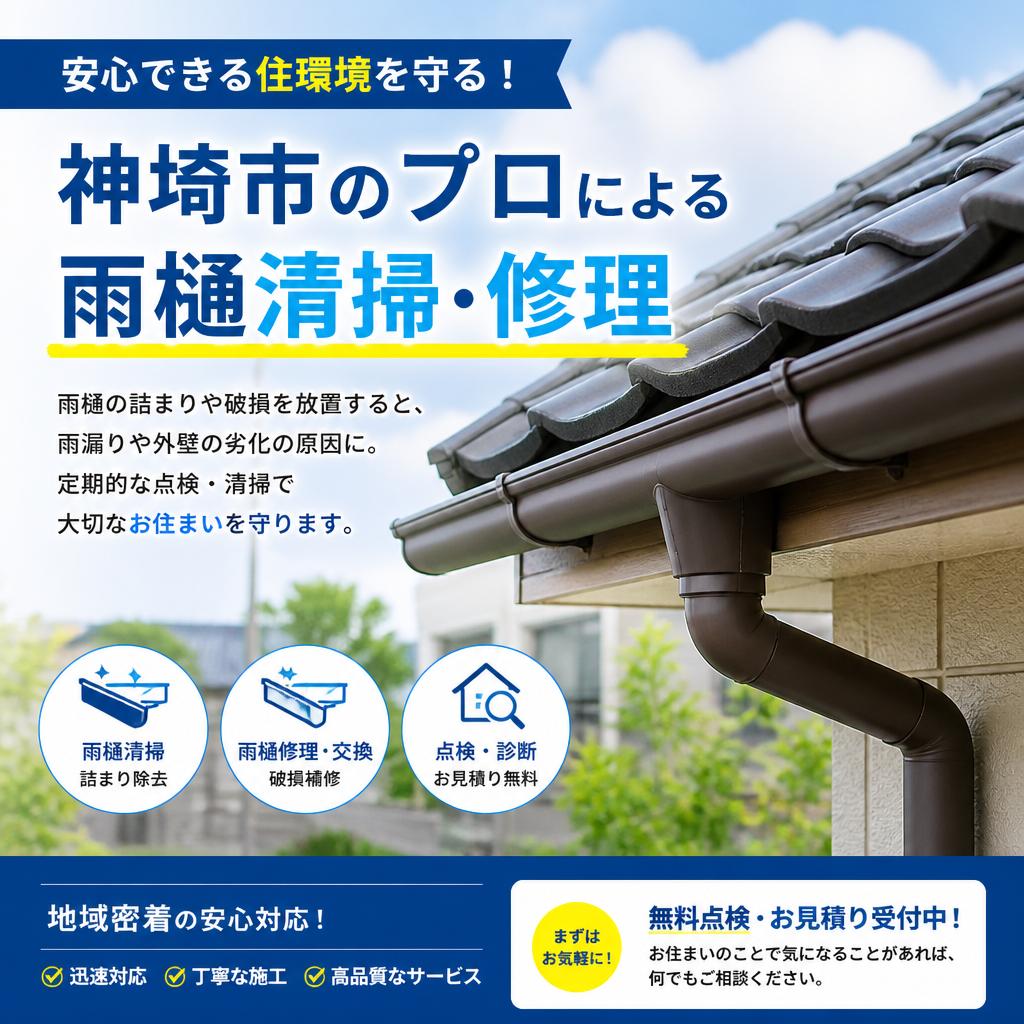 安心できる住環境を守る！神埼市のプロによる雨樋清掃・修理