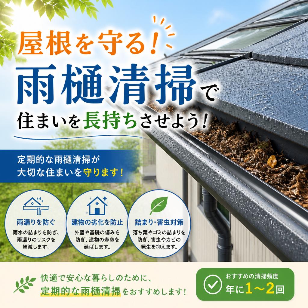 屋根を守る！雨樋清掃で住まいを長持ちさせよう！