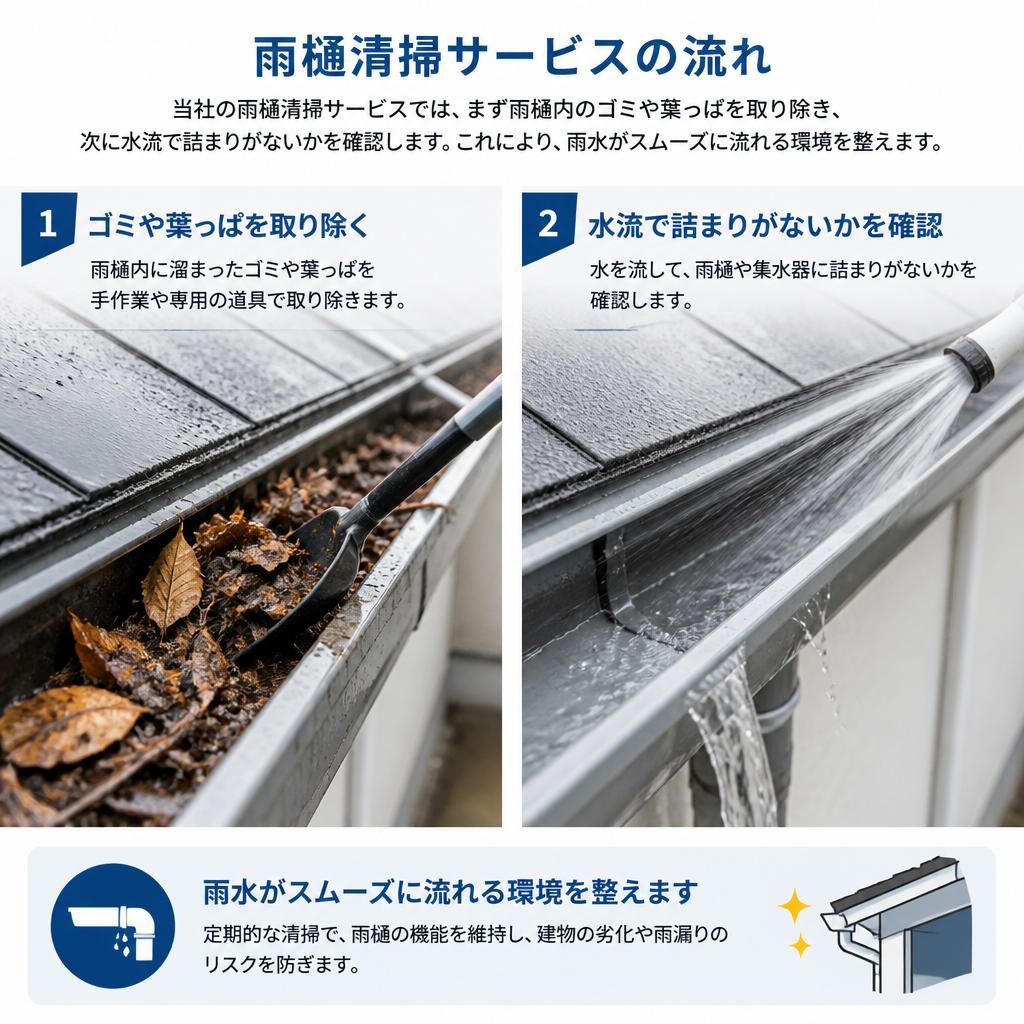 2. 雨樋清掃の内容と手順