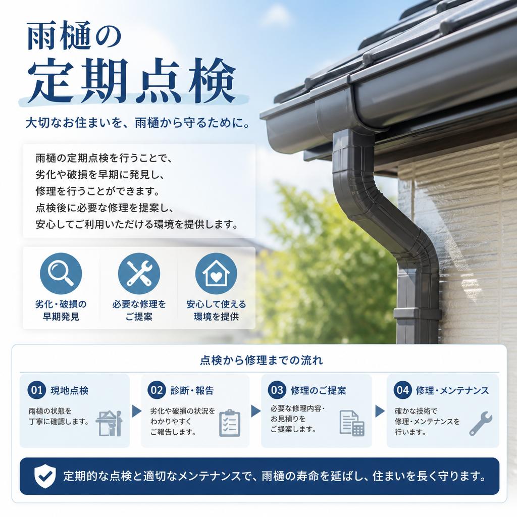 3. 雨樋の点検と修理サービス