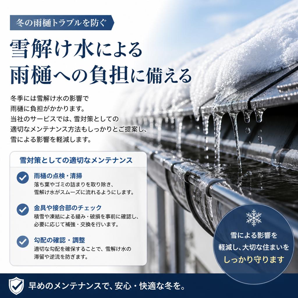 4. 冬季の雪対策もお任せ