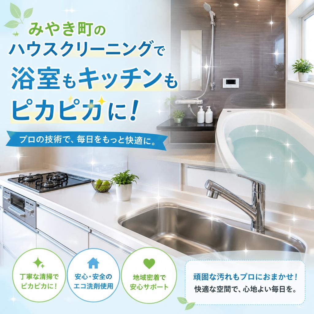 みやき町のハウスクリーニングで浴室もキッチンもピカピカに！