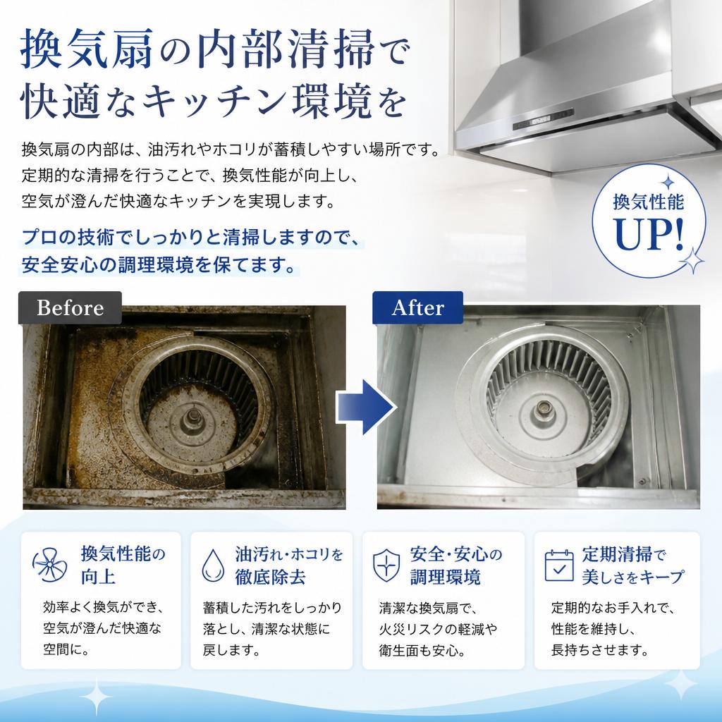 換気扇もスッキリ清掃