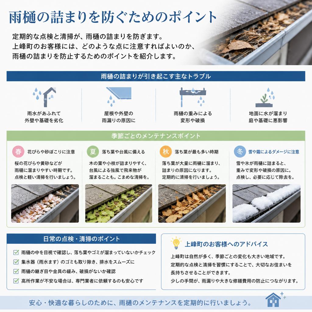 上峰町の雨どいの詰まりを未然に防ぐ！
