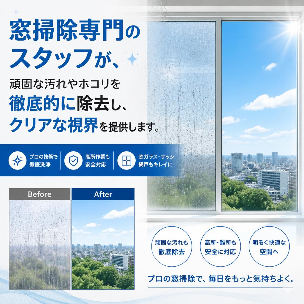 窓掃除サービスの特徴