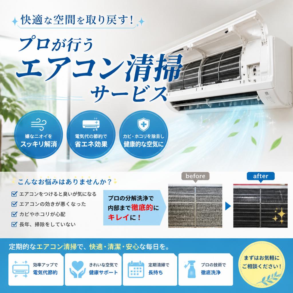 快適な空間を取り戻す！プロが行うエアコン清掃サービス