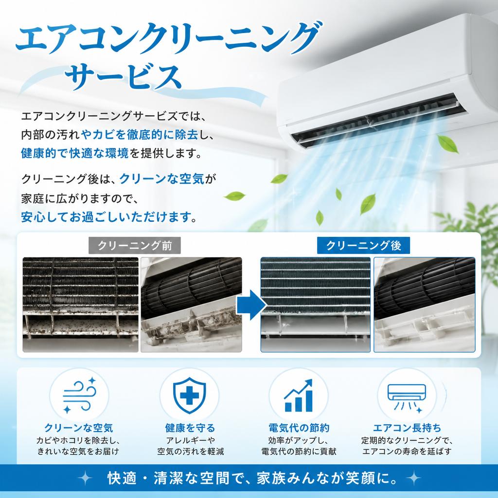 エアコンクリーニングで快適空間へ
