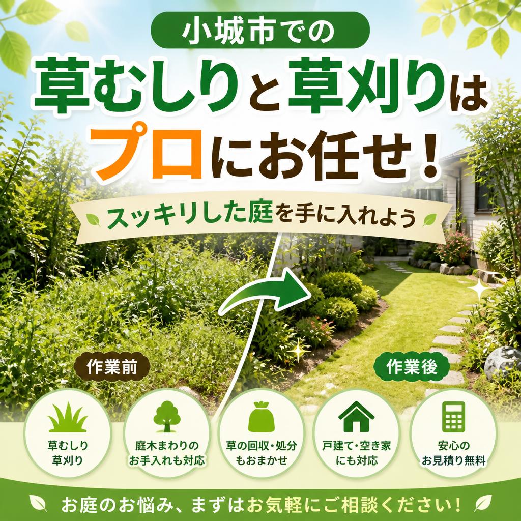 小城市での草むしりと草刈りはプロにお任せ！スッキリした庭を手に入れよう