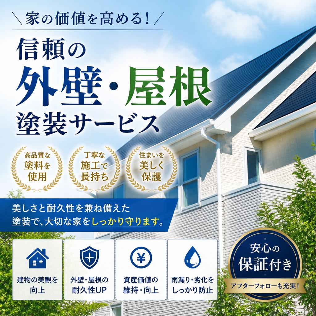 家の価値を高める！信頼の外壁・屋根塗装サービス