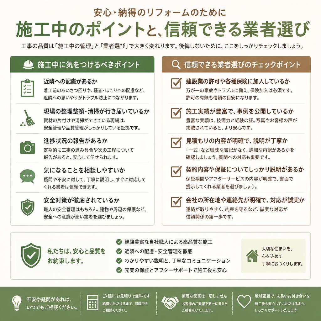 5. 施工の際の注意点