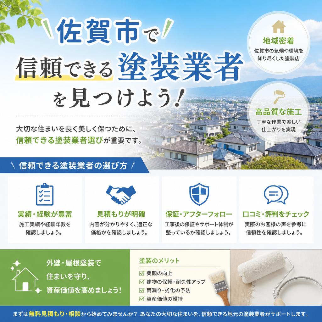 佐賀市で信頼できる塗装業者を見つけよう！