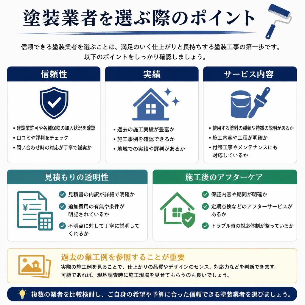 塗装業者選びのポイント
