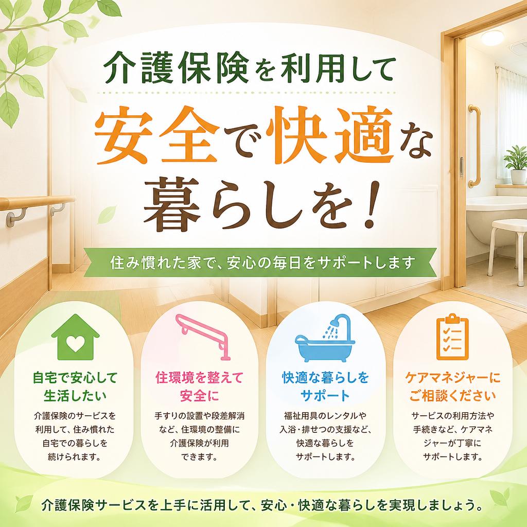 介護保険を利用して安全で快適な暮らしを！