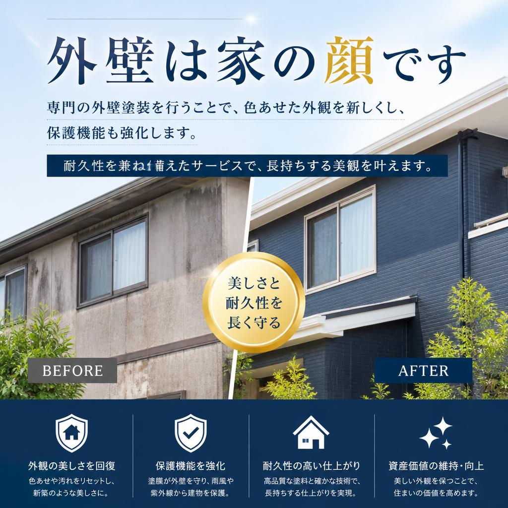 外壁塗装で美しさを再生