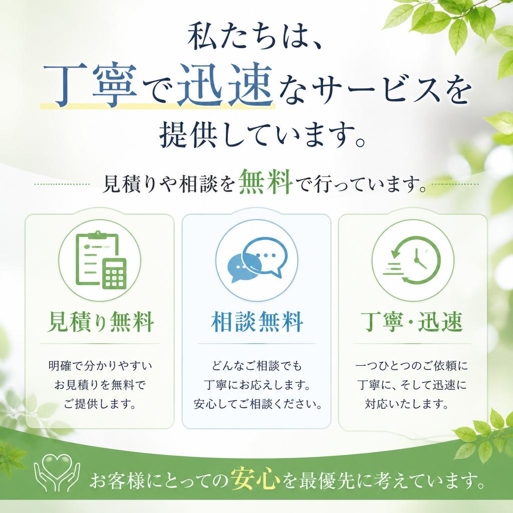 安心のサービス体制
