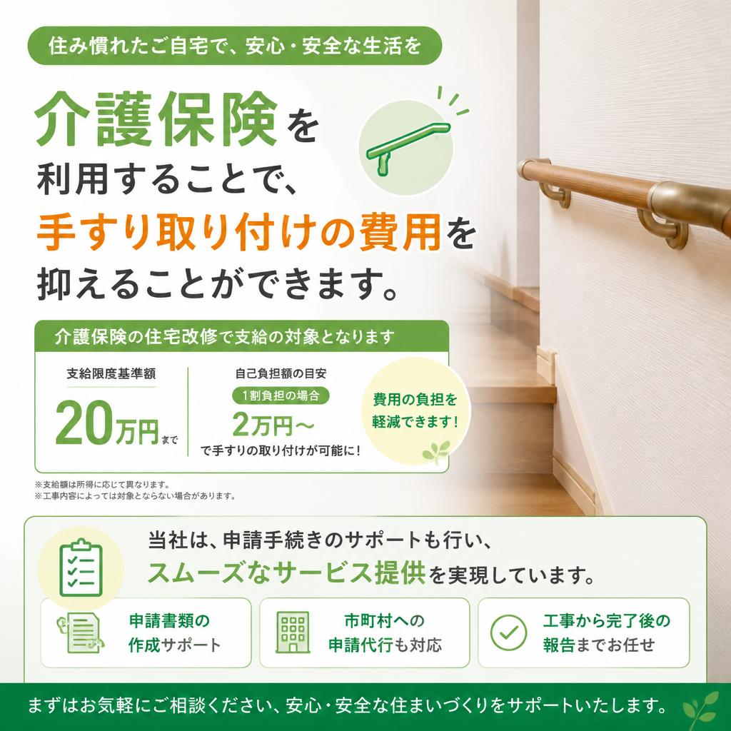 介護保険を活用した手すり取り付け