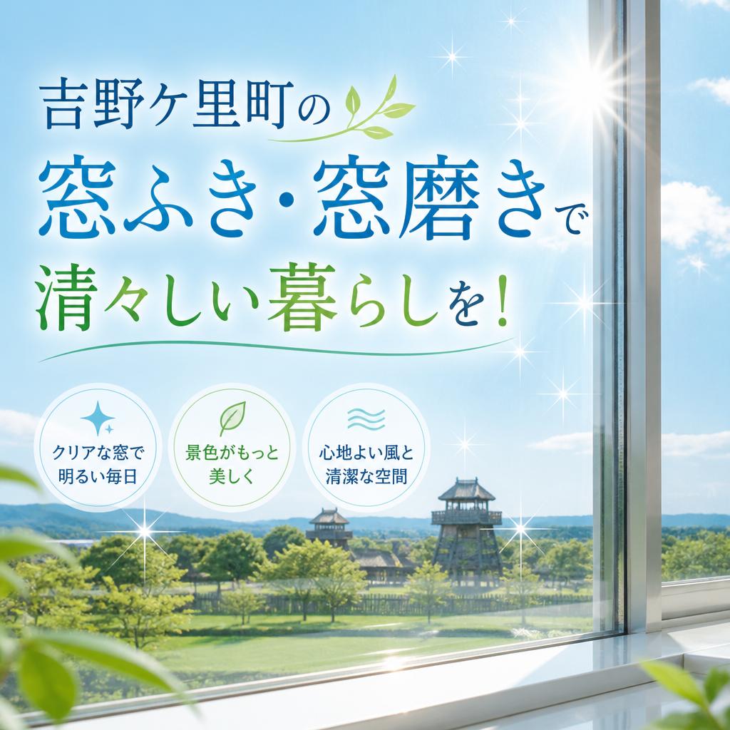吉野ケ里町の窓ふき・窓磨きで清々しい暮らしを！
