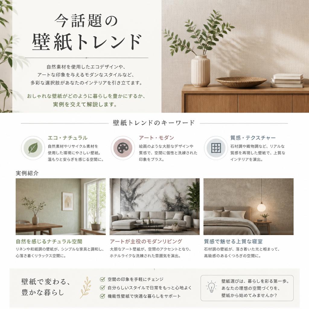 トレンドを押さえたおしゃれ壁紙