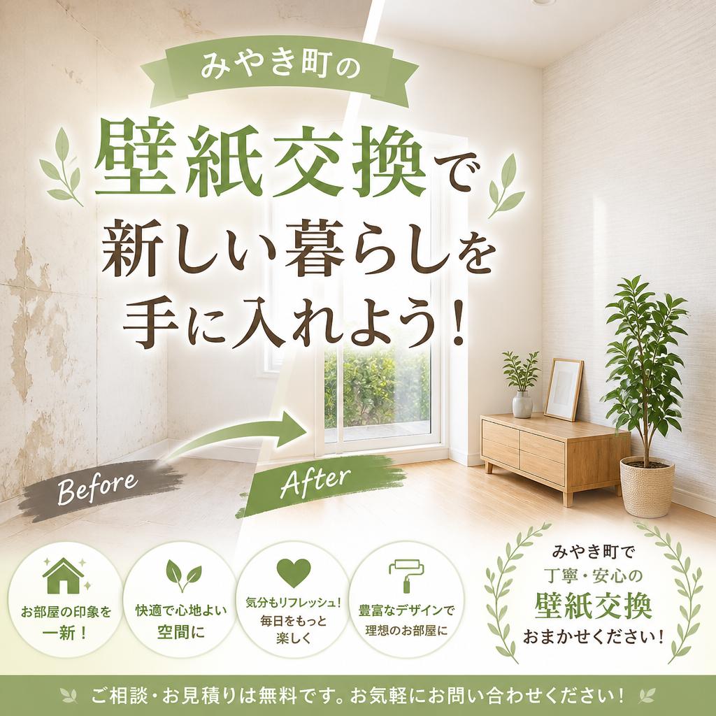 みやき町の壁紙交換で新しい暮らしを手に入れよう！