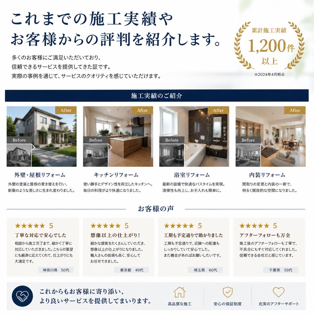 実績とお客様の声