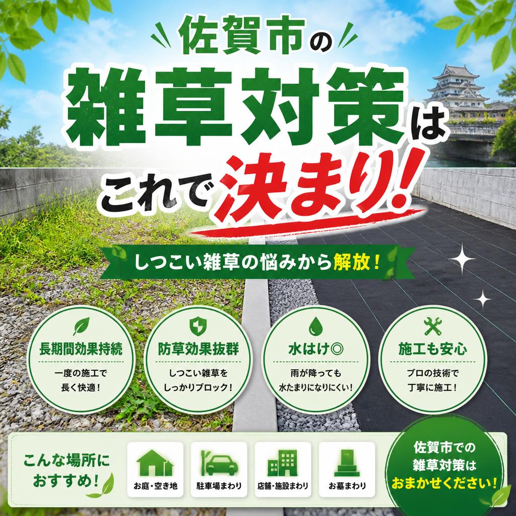佐賀市の雑草対策はこれで決まり！