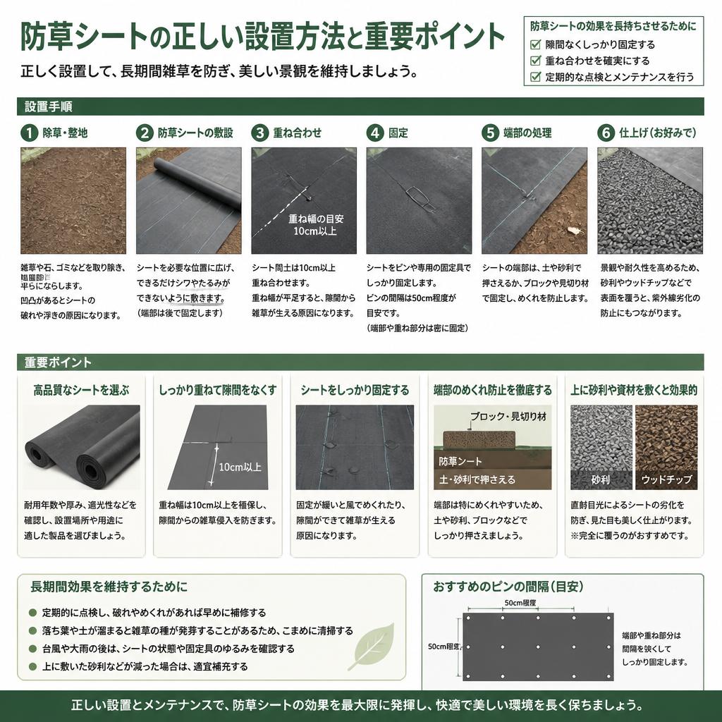 雑草対策の効果的な施工法