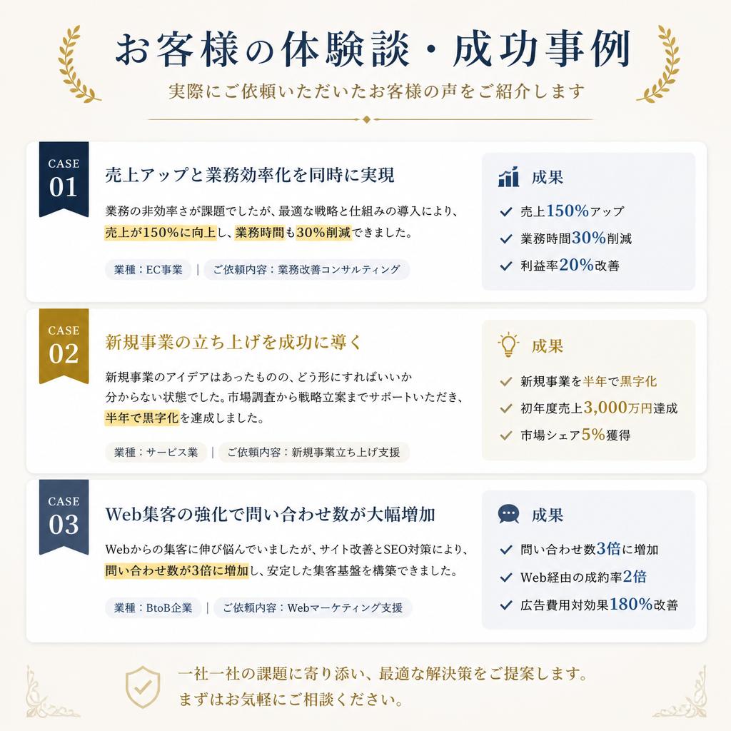 お客様の声・成功事例