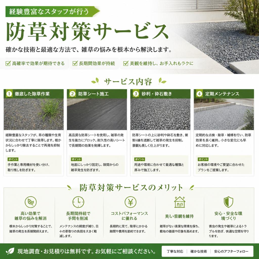 当社の防草対策