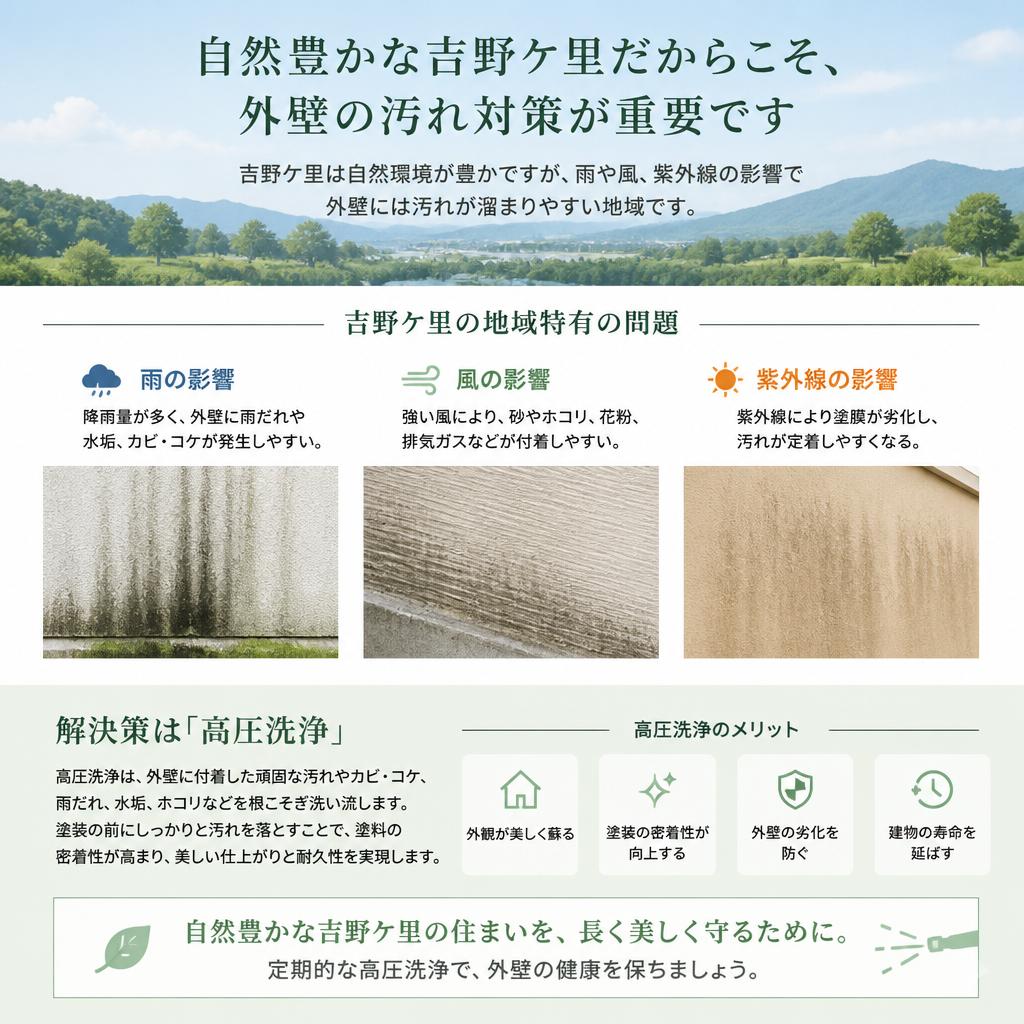 吉野ケ里での高圧洗浄の必要性