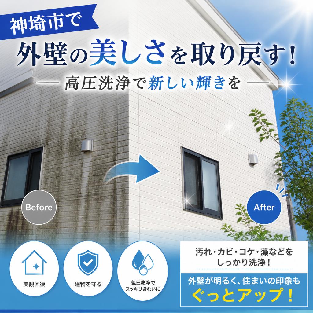神埼市で外壁の美しさを取り戻す！高圧洗浄で新しい輝きを