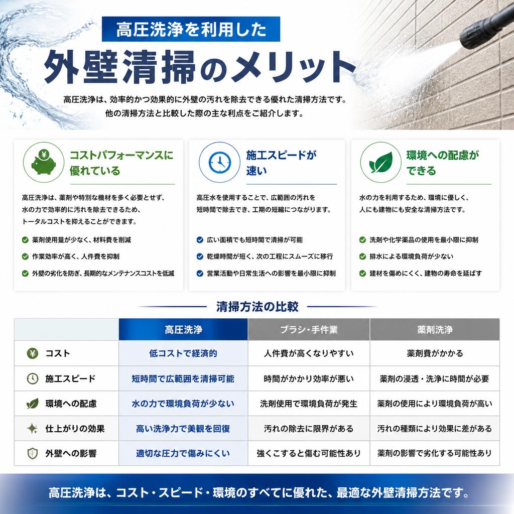 3. 高圧洗浄のメリット