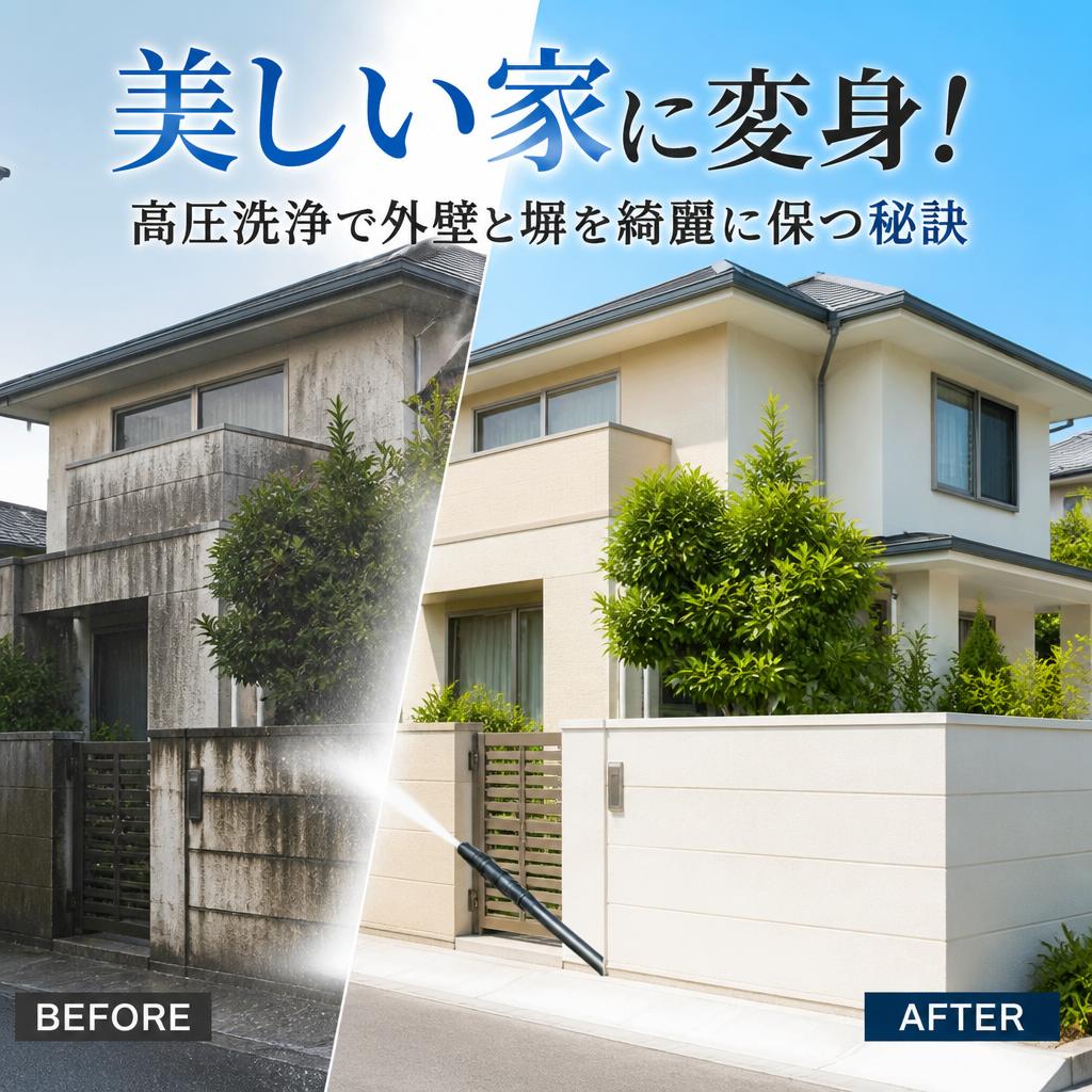 美しい家に変身！高圧洗浄で外壁と塀を綺麗に保つ秘訣