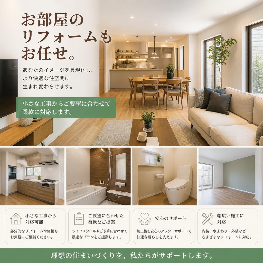 リフォームで新たな魅力を!