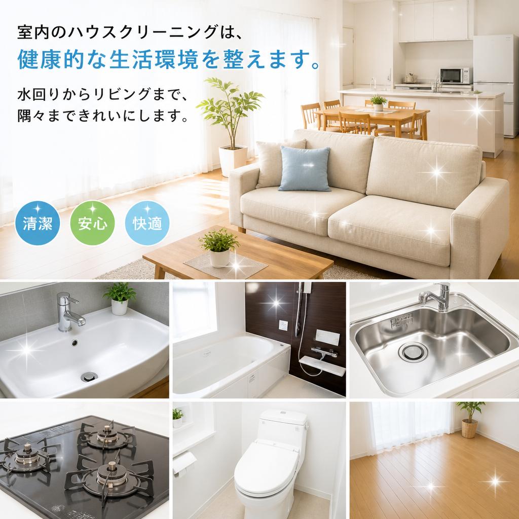 ハウスクリーニングで快適空間