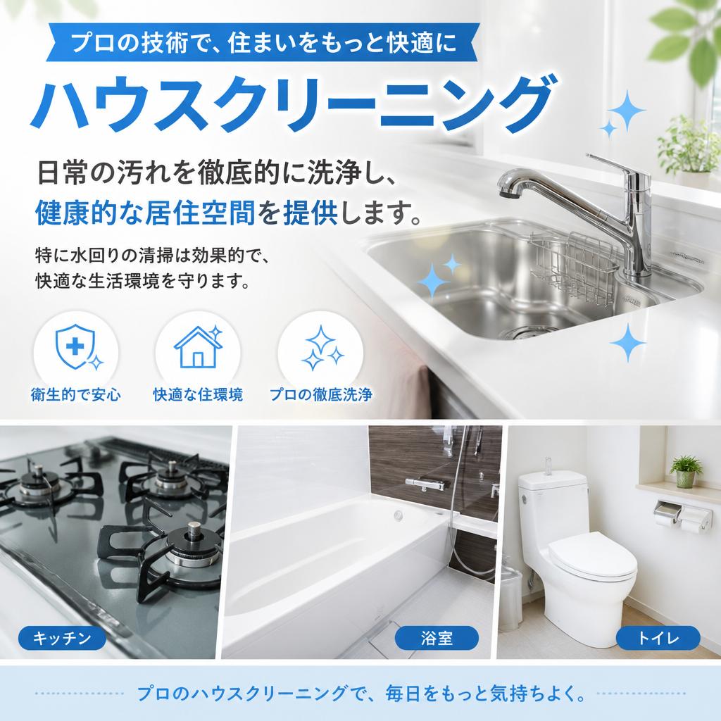 ハウスクリーニングで清潔な空間を